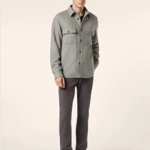 Bard Regular-Slim 5 Pocket Pants in Dark Blue Stretch Corduroy - Image 3