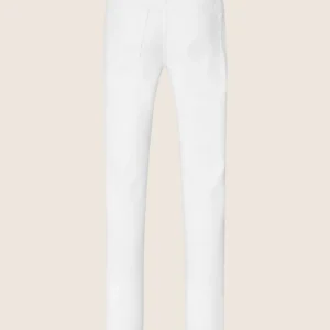 Bard Regular-Slim 5 Pocket Pants in White Stretch Corduroy - Image 2