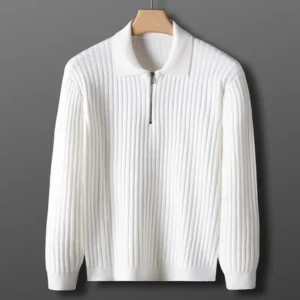 Classic Ribbed Zip Sweater
