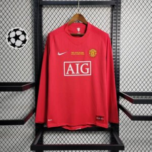 Man United 2007 L/S UCL Home Shirt - Image 1
