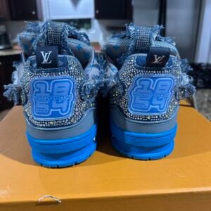 Louis Vuitton Men's Blue Trainers - Image 1