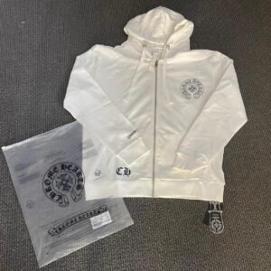 Men's White and Cream Hoodie - Image 1