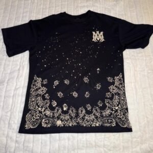 Amiri Men's Black and Navy T-shirt - Image 2