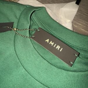 Amiri Men's Green and Cream T-shirt - Image 3