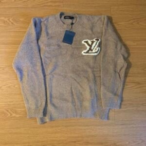 Louis Vuitton Men's Brown and Grey Jumper - Image 1