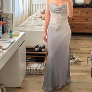 Women's Blue and Grey Dress - Image 1