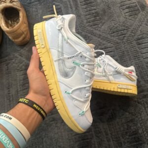 Off-White Men's White and Grey Trainers - Image 1