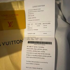 Louis Vuitton Men's Black and White Belt - Image 4