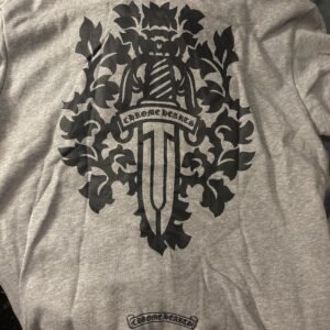 Chrome Hearts Men's Grey Hoodie - Image 4