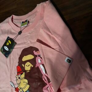 BAPE Men's Pink and Orange T-shirt - Image 4