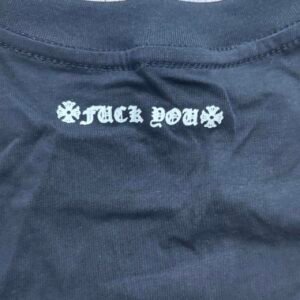 Chrome Hearts Men's Black and Grey T-shirt - Image 4