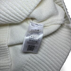 AMI Paris Men's Cream and Red Jumper - Image 4