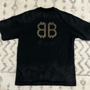 Balenciaga Men's Black T-shirt - Image 5