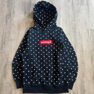 Supreme Men's Black and Navy Hoodie - Image 1