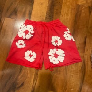 Denim Tears Men's Red and Grey Shorts - Image 1