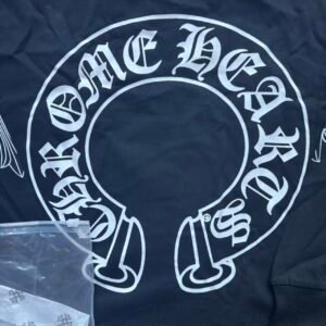 Chrome Hearts Men's Black and Grey T-shirt - Image 5