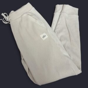 Alo Yoga Women's White and Cream Joggers-tracksuits - Image 1