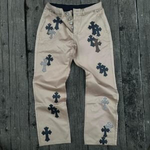 Chrome Hearts Men's Tan and Blue Jeans - Image 1
