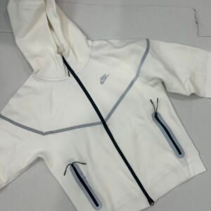 Nike Men’s White and Cream Hoodie