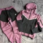 Nike Men’s Pink and Purple Hoodie