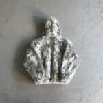 Corteiz Men’s Grey and White Hoodie