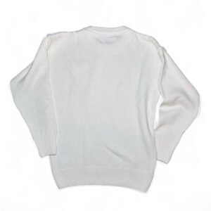 AMI Paris Men's Cream and Red Jumper - Image 6