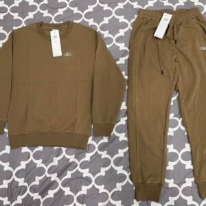 Alo Yoga Women's Tan and Brown Sweatshirt - Image 1