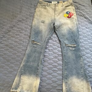 Gallery Dept. Men's Blue and Grey Jeans - Image 1