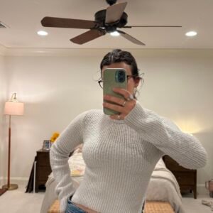 Zara Women's Grey and Cream Jumper - Image 7
