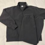 Aritzia Women’s Grey and Black Joggers-tracksuits