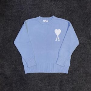 AMI Paris Men's Blue Jumper - Image 1