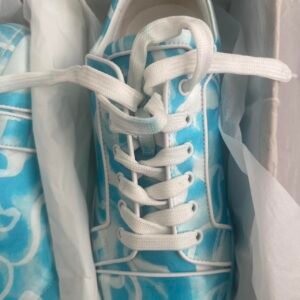 Christian Louboutin Men's White and Blue Trainers - Image 8