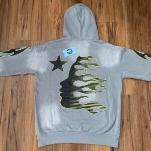Hellstar Men's Grey Hoodie - Image 2
