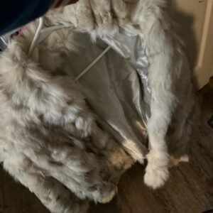 Women's Cream and Grey Jacket - Image 2