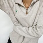 Polo Ralph Lauren Women’s Cream and Green Jumper