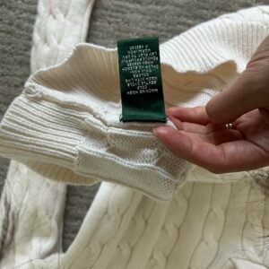 Ralph Lauren Women's White and Cream Jumper - Image 4