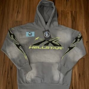 Hellstar Men's Grey Hoodie - Image 1