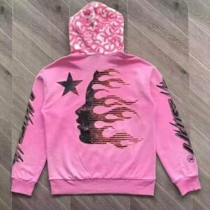 Hellstar Men's Pink Hoodie - Image 5