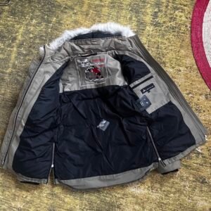 Moose Knuckles Women's Grey and Khaki Coat - Image 3