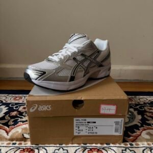 ASICS Men's White and Grey Trainers - Image 3