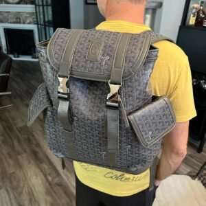 grey-and-black-goyard-backpack - Image 3