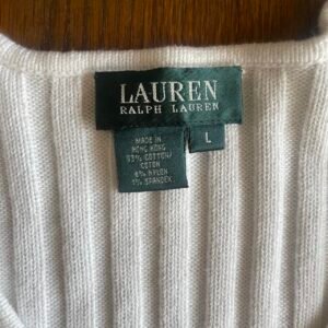 Ralph Lauren Women's White and Cream Jumper - Image 3