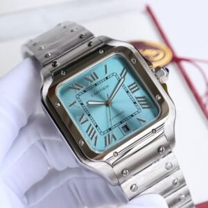 Cartier Men's Silver and Grey Watch - Image 3