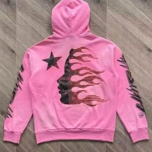 Hellstar Men's Pink Hoodie - Image 4