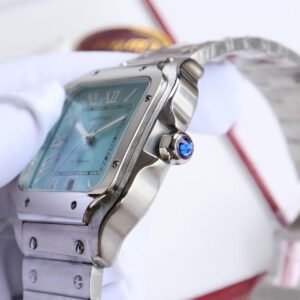Cartier Men's Silver and Grey Watch - Image 4