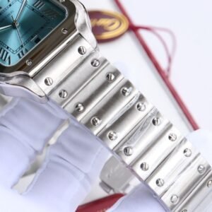 Cartier Men's Silver and Grey Watch - Image 5