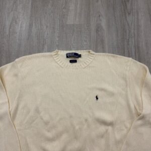Polo Ralph Lauren Women's Cream Jumper - Image 5