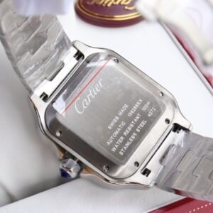 Cartier Men's Silver and Grey Watch - Image 6