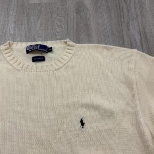 Polo Ralph Lauren Women's Cream Jumper - Image 6