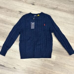 Polo Ralph Lauren Men’s Navy and Blue Jumper